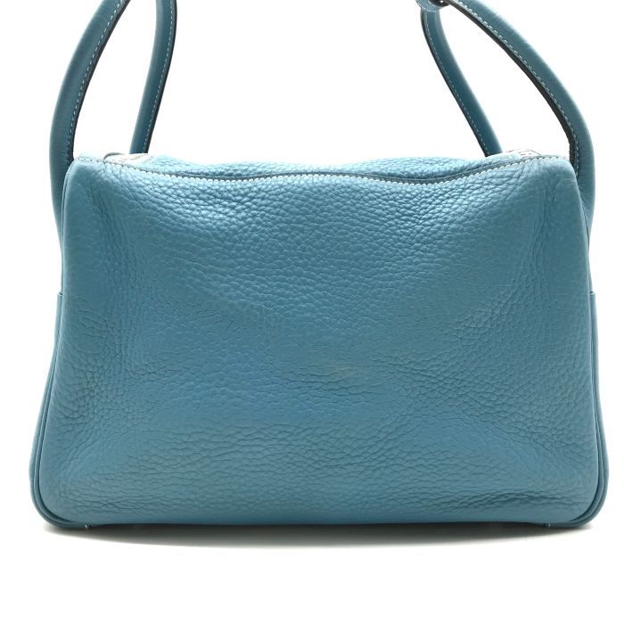 Hermes Lindy 30 2-Way Bag Taurillon Clemence Blue Jean Ladie Jeans
