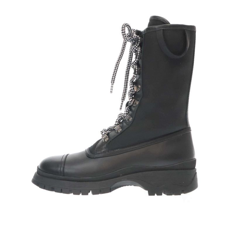 Prada Rodeo Leather Technical Nylon Boots Black 36 1 2