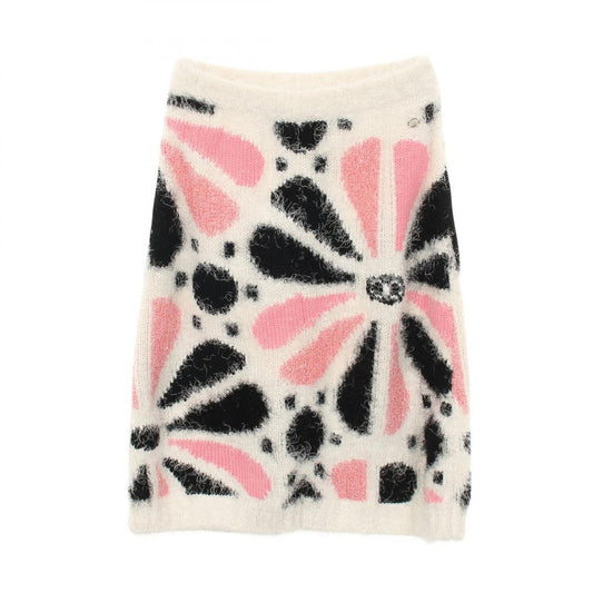 Chanel Skirt CC Logo Cashmere Silk