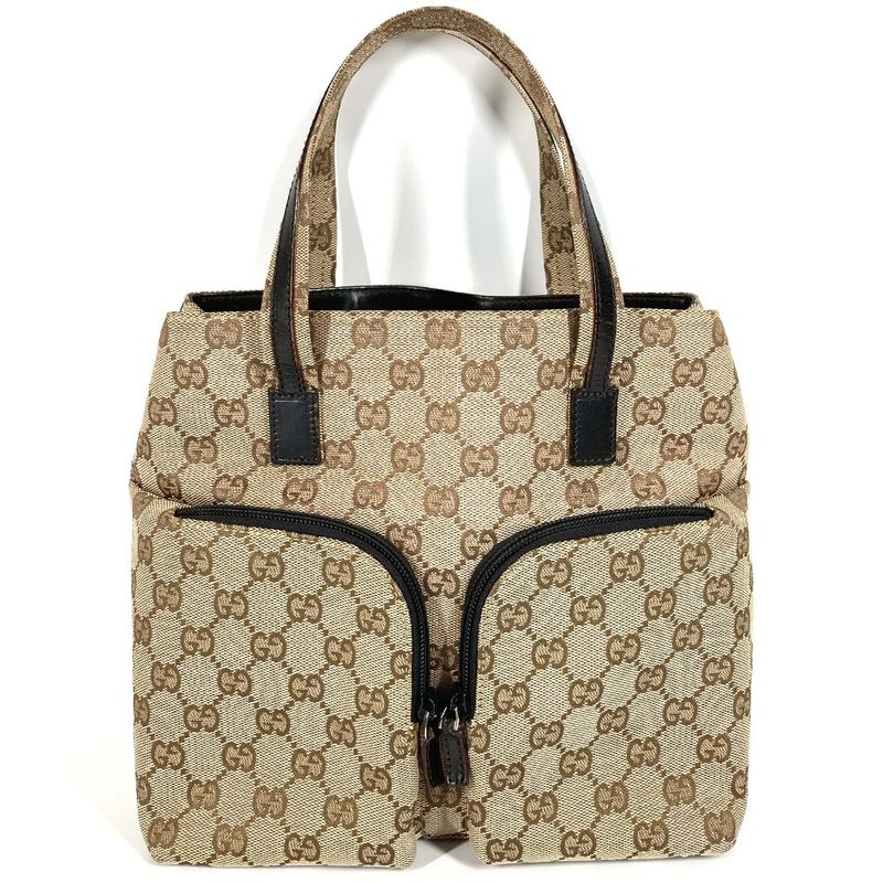 Gucci Handbag GG Logo 002-1080 GG Canvas/leather Beige