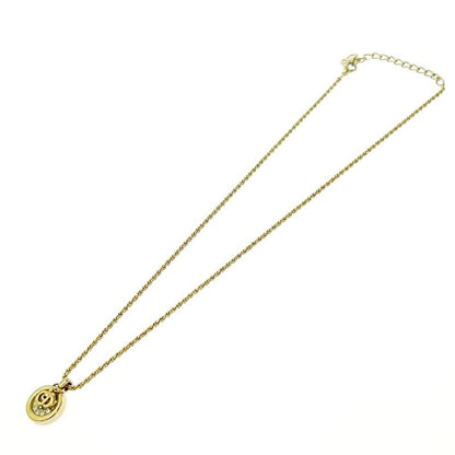 Christian Dior GP Rhinestone CD Logo Necklace Gold 408924 Necklace