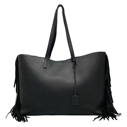 Saint Laurent Paris Tote Bag 410666 Black Fringe Leather