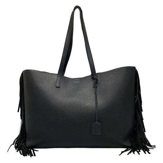 Saint Laurent Paris Tote Bag 410666 Black Fringe Leather
