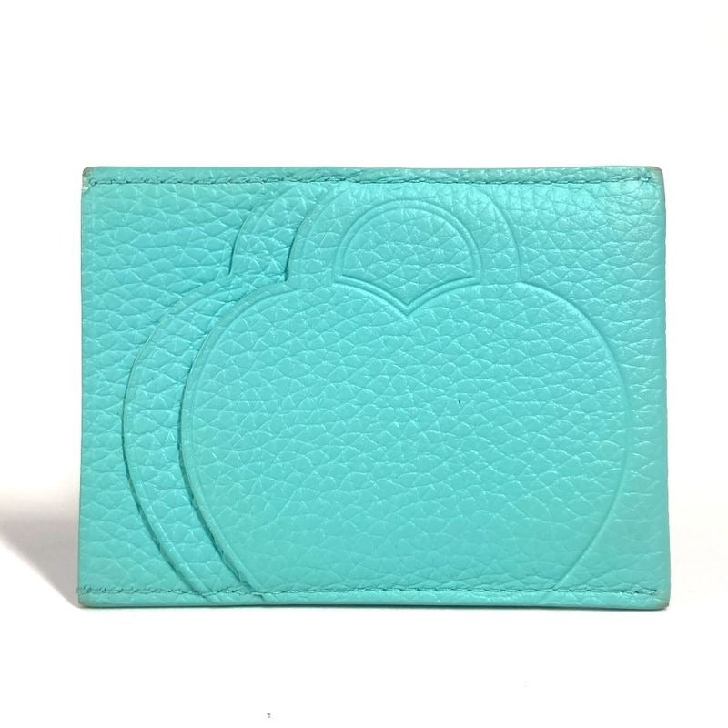 Tiffany & Co Card Case Return to Heart Leather Blue