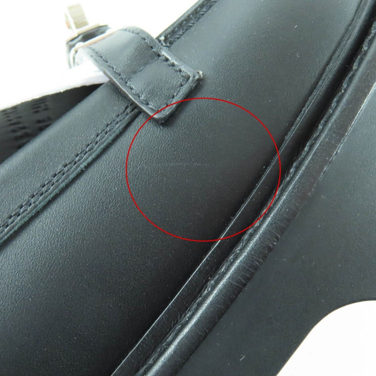 Hermes Moccasins Icon Kelly Buckle Leather Loafers Black White 37.5 — view 13