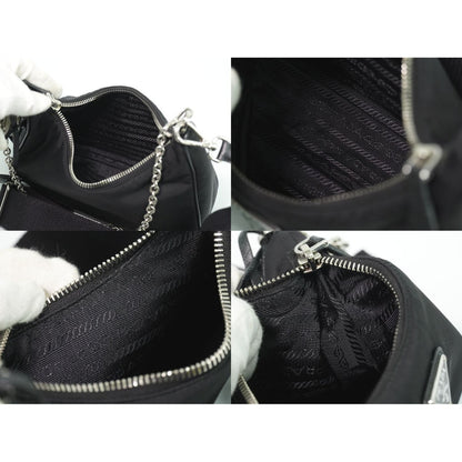 Prada Re Edition 2-Way Shoulder Bag Pochette Nylon Black — view 8