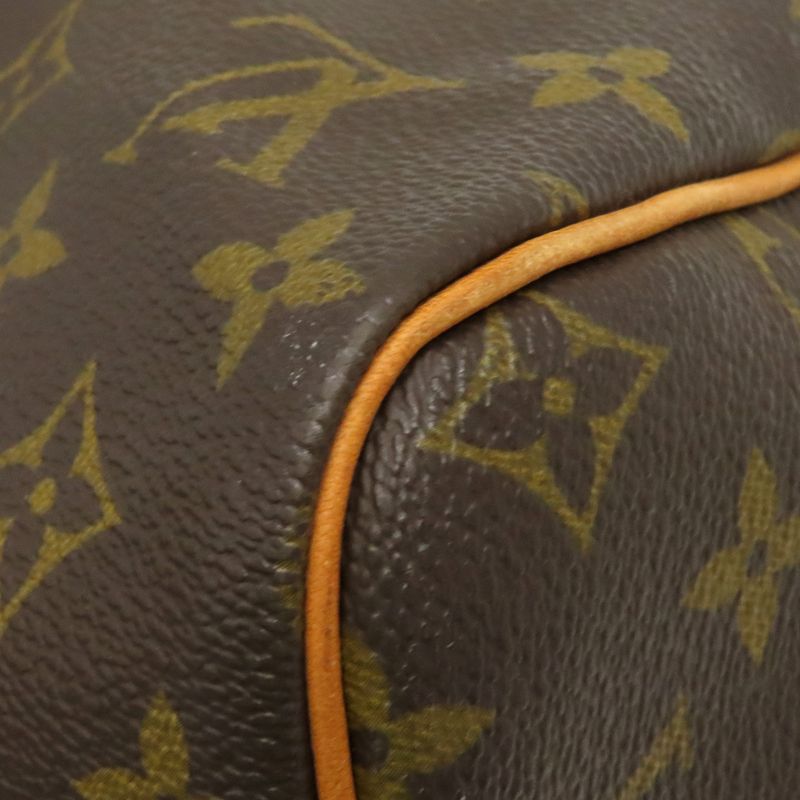 Louis Vuitton Handbag Speedy 30 Monogram Canvas Monogram Gold Hardware Brown