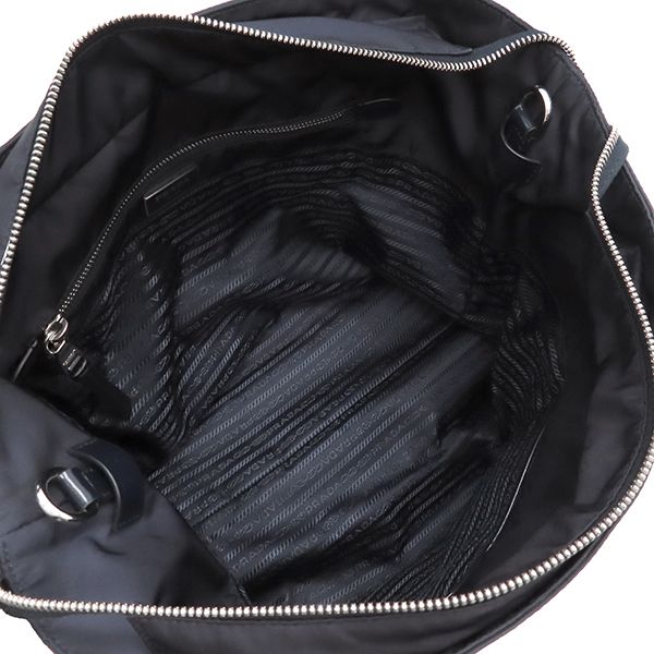 Prada 2way Bag Tessuto 2way Tote Bag Nylon Leather Navy Silver Hardware Navy