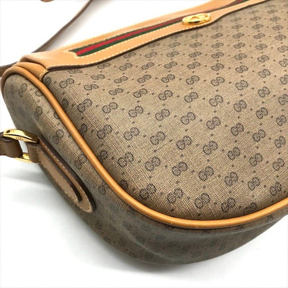 Gucci Vintage Micro GG Shoulder Bag Sherry Line Brown