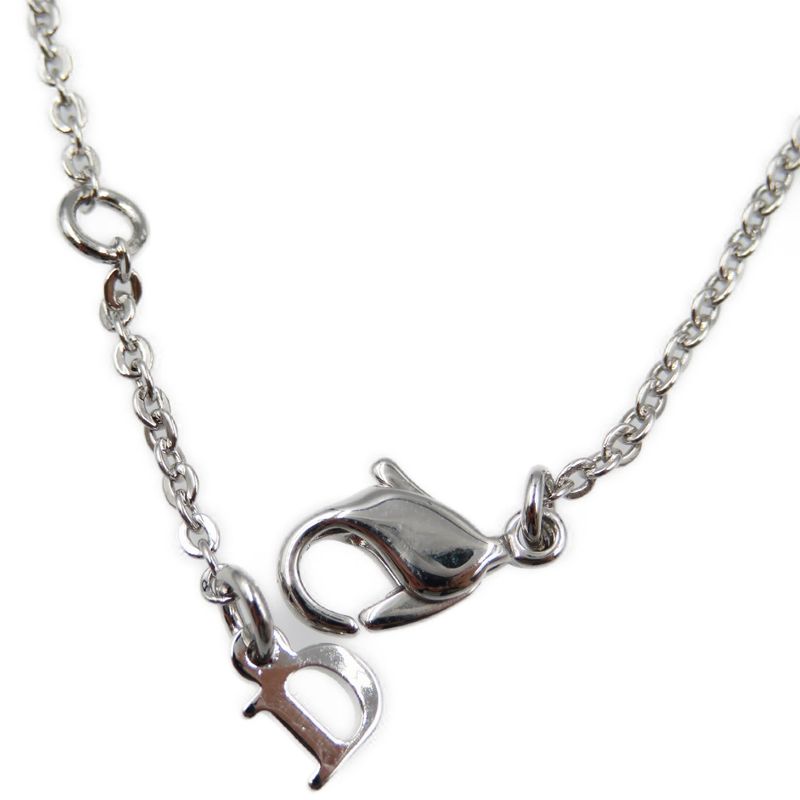 Christian Dior Logo Metal Rhinestone Silver Bracelet 0087 Christian Dior
