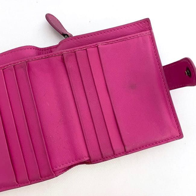 Bottega Veneta Bifold Wallet Pink Intrecciato Compact