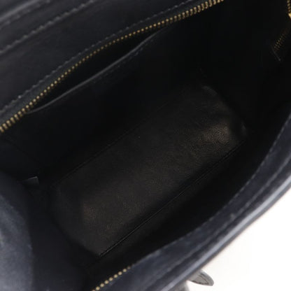 Celine Luggage Nano Shopper Bicolor 2WAY Shoulder Calf Black/brown/off White