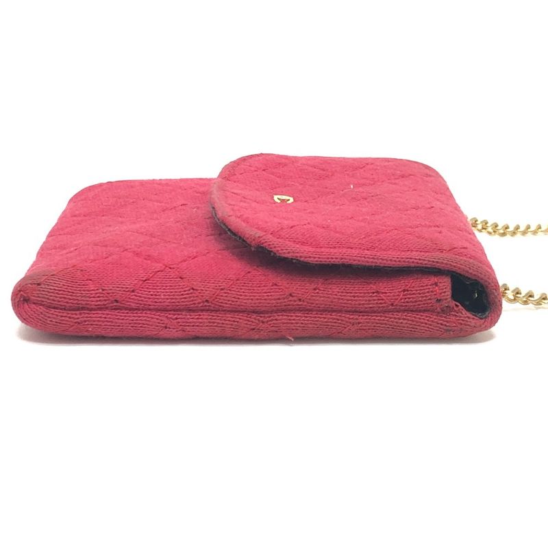 Chanel Shoulder Bag Coco Marc Matelasse Jersey Red