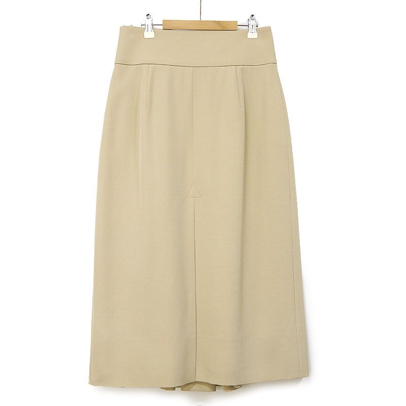 Hermes Tucked Pleated Skirt 38 Beige Hair Long Sold