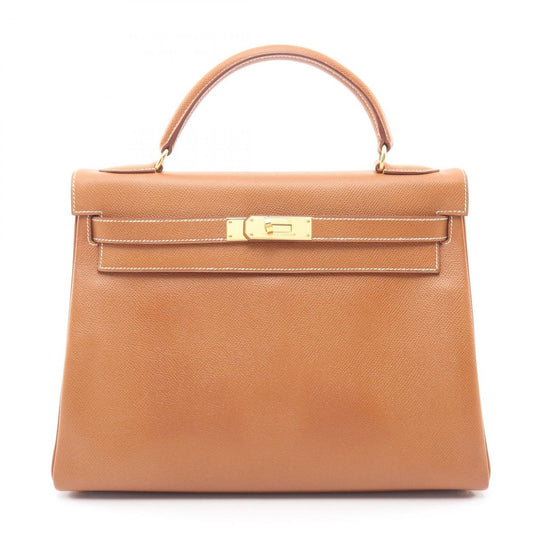 Hermes Handbag Kelly 32 Gold Leather