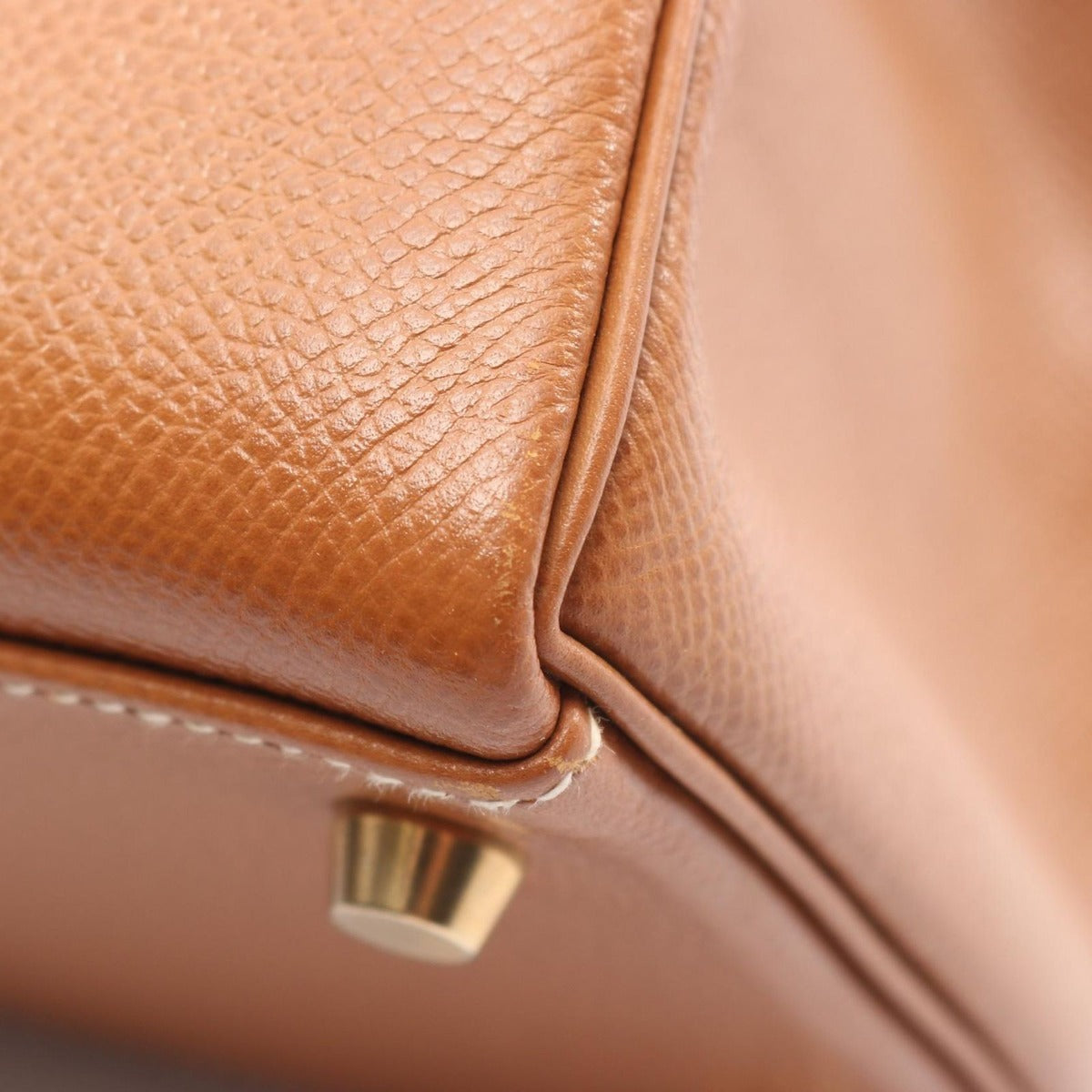 Hermes Handbag Kelly 32 Gold Leather — view 7