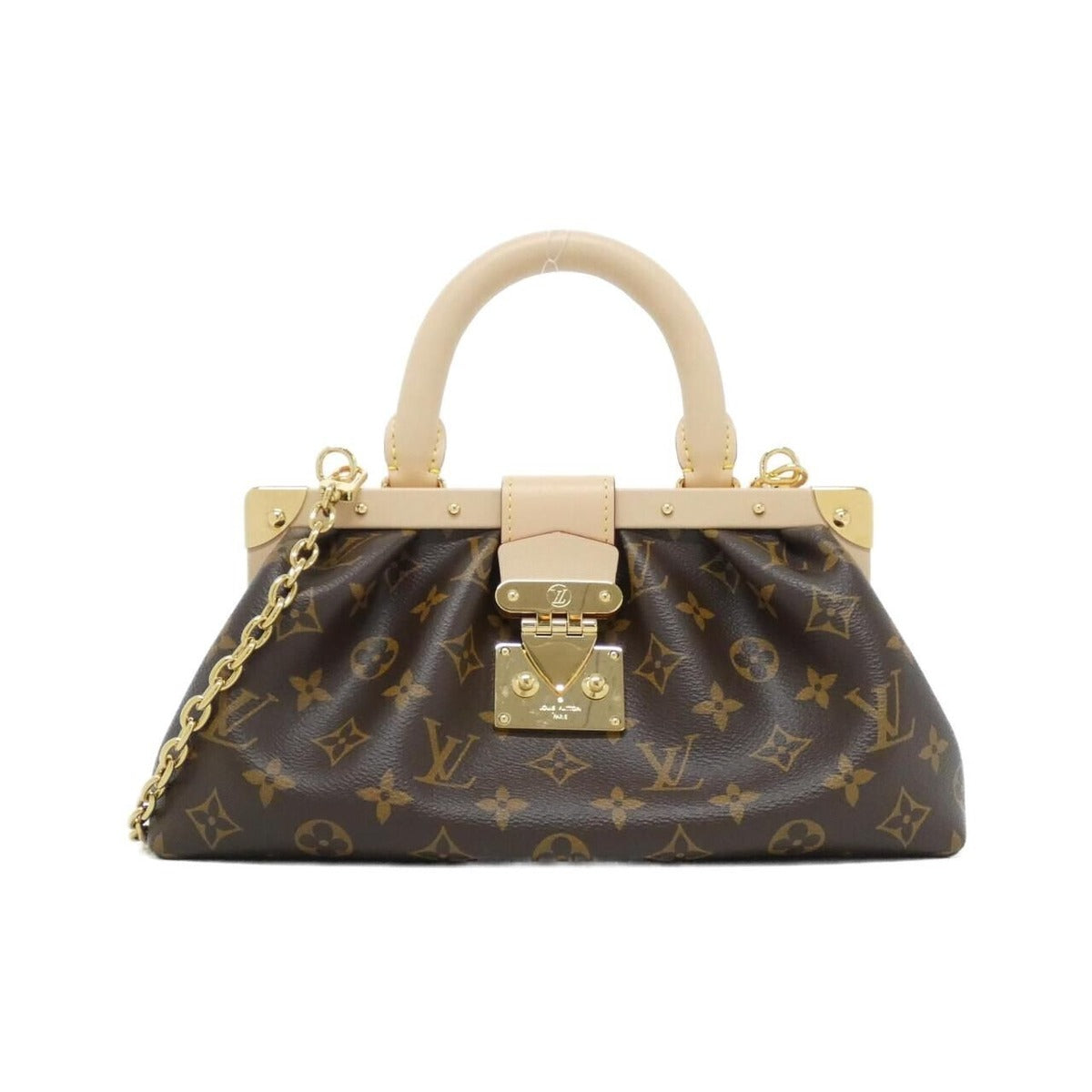 Louis Vuitton Monogram Clutch Canvas Gold
