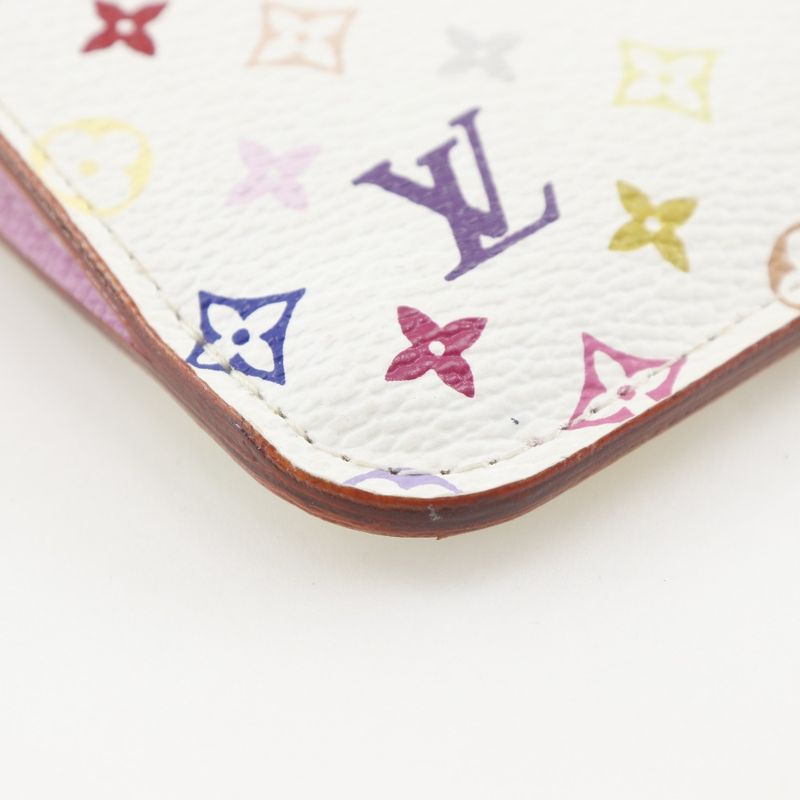 Louis Vuitton Pochette Cles M93734 Monogram Multicolor White Ca4019 Ladies Coin