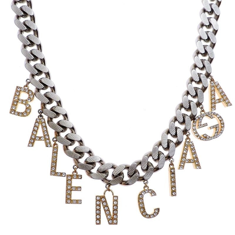 Gucci Pave Charm Silver-Tone Necklace