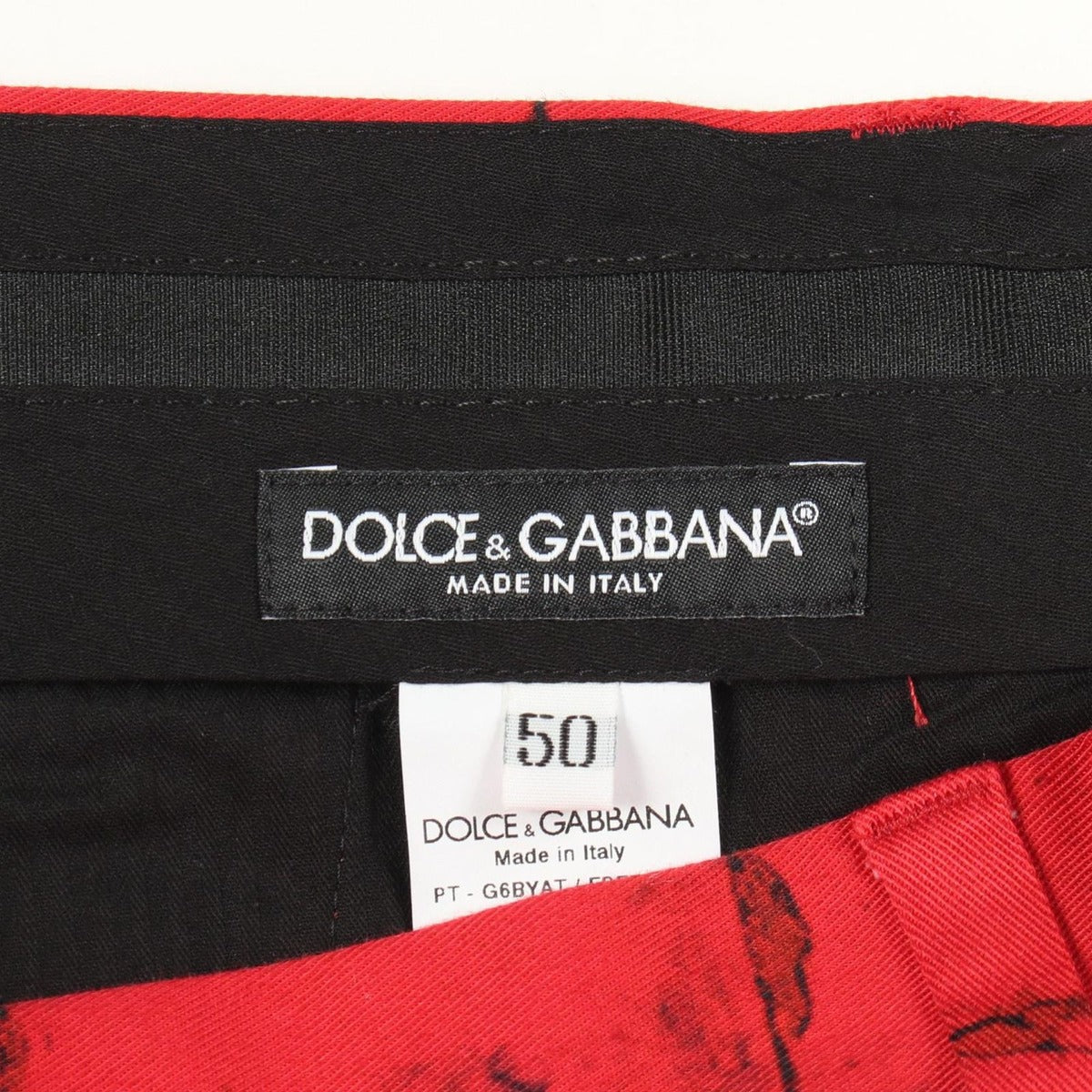 Dolce & Gabbana Pants Cotton Red Black — view 3