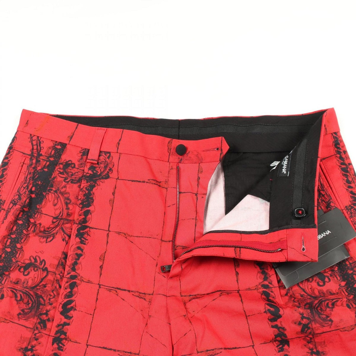 Dolce & Gabbana Pants Cotton Red Black — view 6