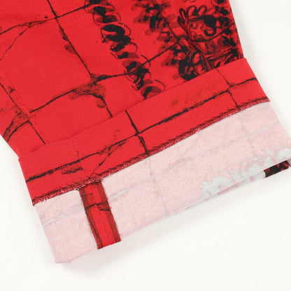 Dolce & Gabbana Pants Cotton Red Black — view 8