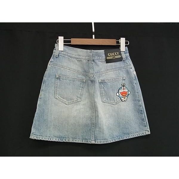 Gucci Doraemon Collaboration Cotton Miniskirt 42 Blue Dress — view 2