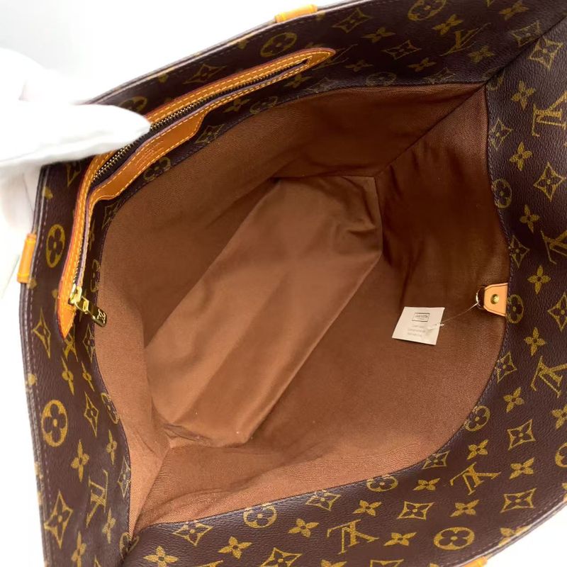 Louis Vuitton Sac Shopping Monogram Leather X PVC Brown Tote Bag Gold M51108