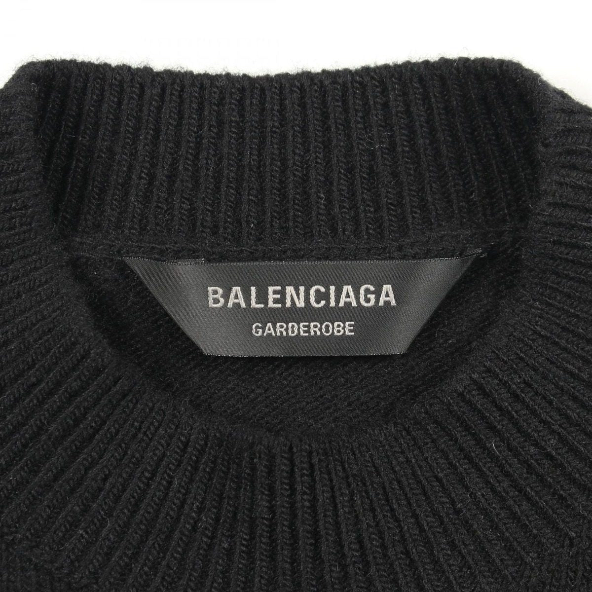 Balenciaga Knit Garde Robe Black Wool Sweater — view 3
