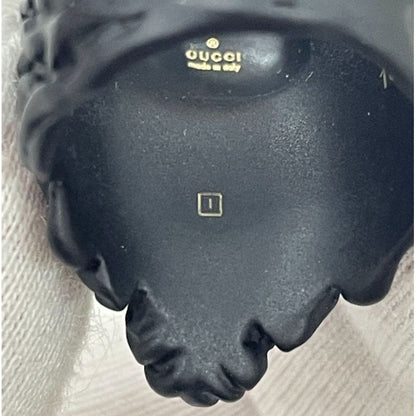 Gucci Michele Lionhead Interlocking G Logo Ring No 13 Metal Black — view 11