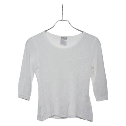 Chanel Vintage Knit Size 40 White Rayon