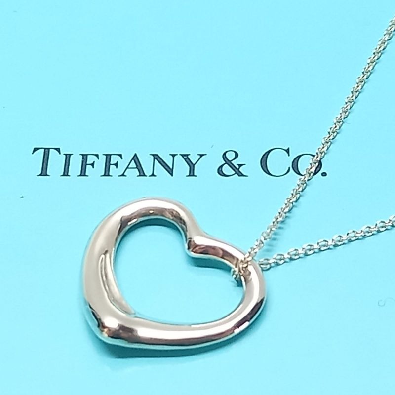 Tiffany & Co Open Heart Necklace 22mm 925