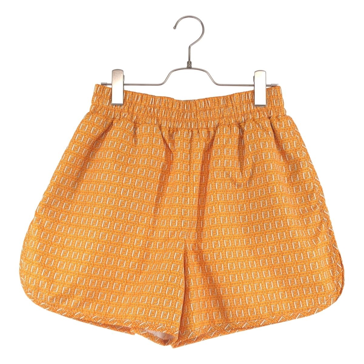 Fendi Forever Zucca Pattern Swim Shorts XS Orange