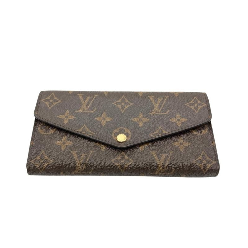 Louis Vuitton Portefeuille Sarah Long Wallet Monogram Canvas Brown Ca0159