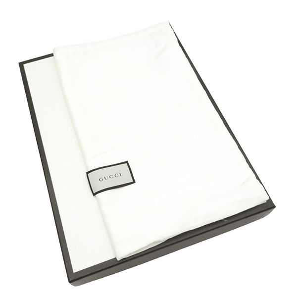 Gucci Clutch Bag Portfolio Leather Black Gold Hardware Logo Print Black 500984