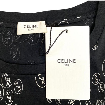 Celine X Christian Marclay Cles - Short Sleeve Crew Neck T-Shirt 2x008388e Size