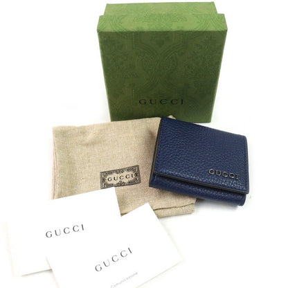 Gucci 771160 Logo Hardware Leather Coin Case Coin Purse Compact Wallet Current