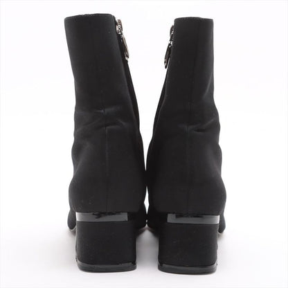 Gucci Satin And Leather Short Boots Women's 36 C 104 0252 Black Made In Italy