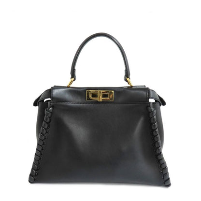 Fendi P-cub- 8bn290 Shoulder Bag Handbag 2WAY Black Leather Ladies