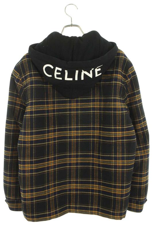 Celine 2w68a0m84 Hood Logo Check Blouson Men's 48
