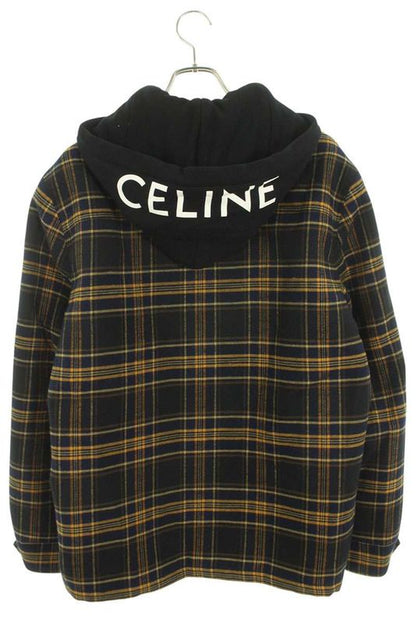 Celine 2w68a0m84 Hood Logo Check Blouson Men's 48
