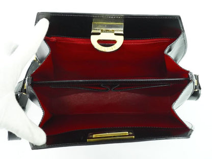 Authentic Celine Leather Shoulder Bag Pochette Black Bag Pre-owned [follow-up