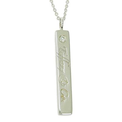 Tiffany & Co Silver Notes Bar 1 P Necklace 3.3 g 925 Engraved
