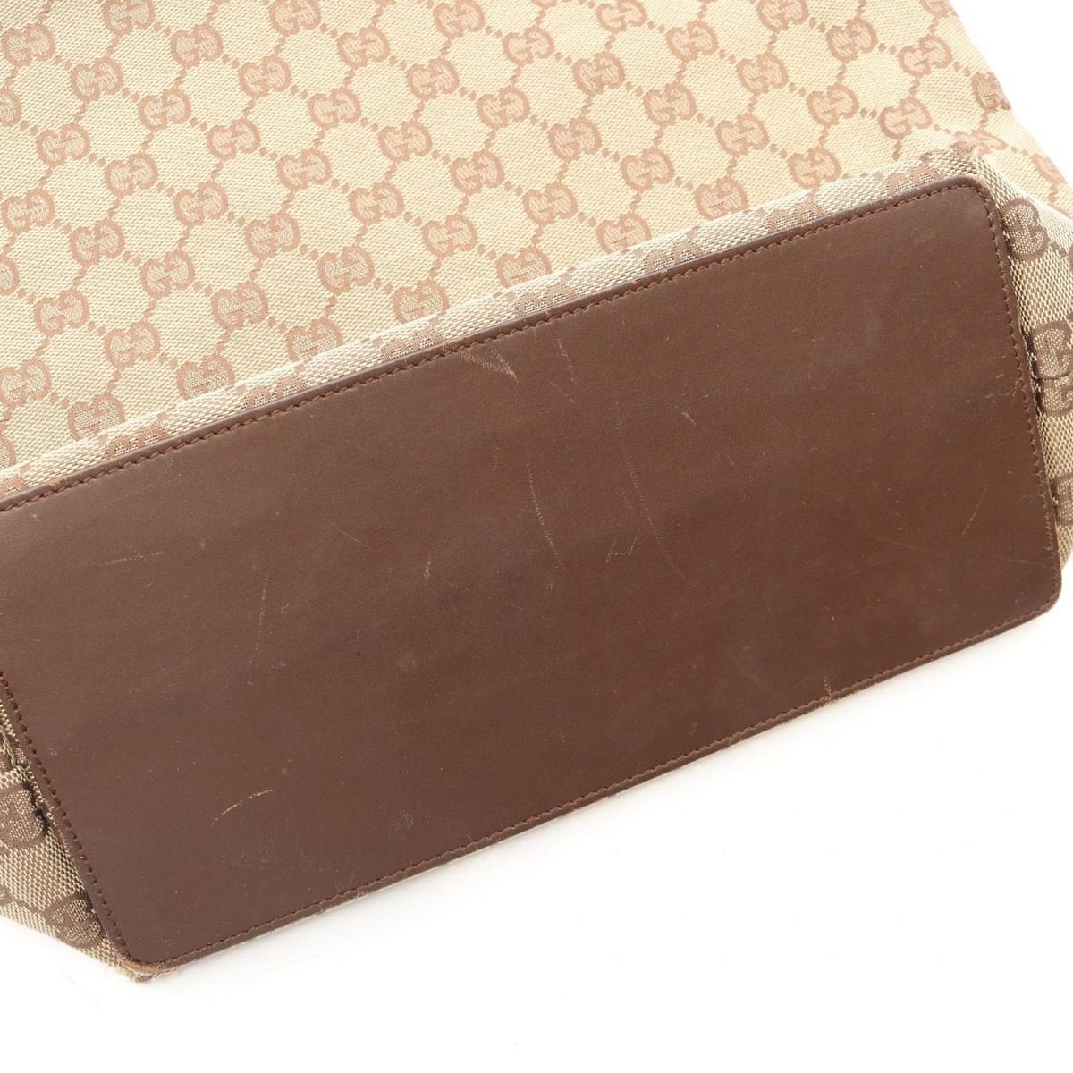Gucci Tote GG Canvas Beige Dark Brown — view 10