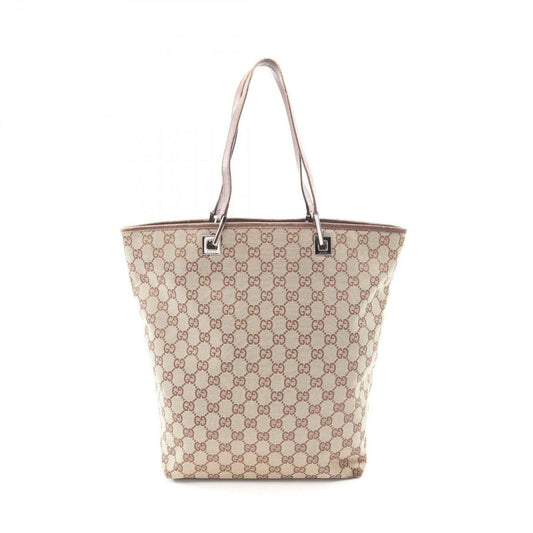 Gucci Tote GG Canvas Beige Dark Brown