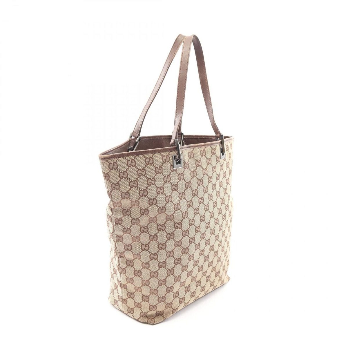 Gucci Tote GG Canvas Beige Dark Brown — view 2