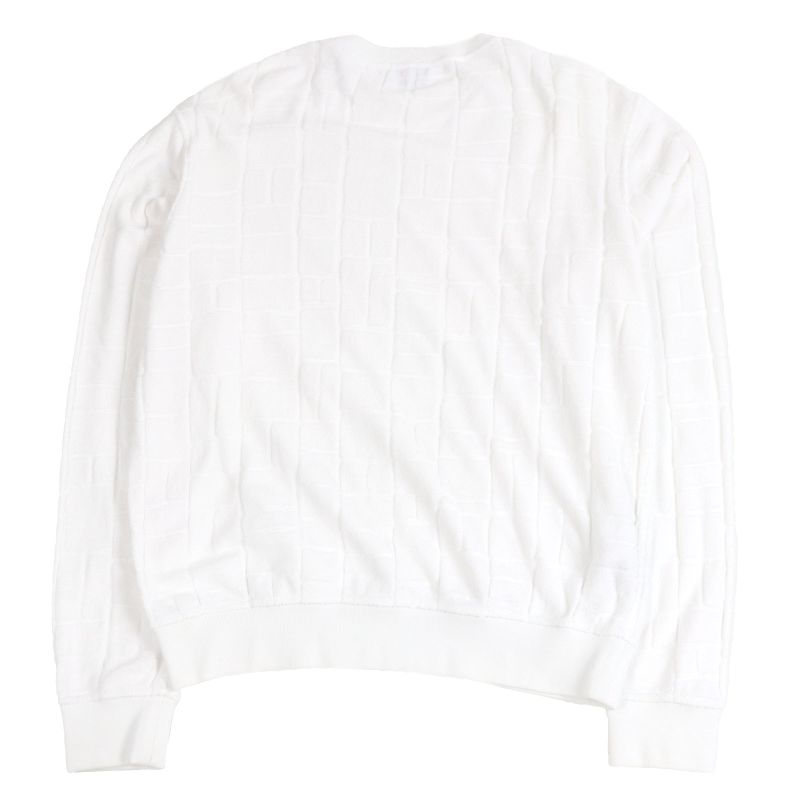 Hermes 19SS 100% Cotton Square Pattern Pile Long Sleeve Long Sleeve T-shirt