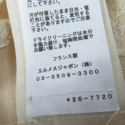 Hermes 22SS 2e4607dz 100% Cotton Short Sleeve T-shirt Top Beige 36 Made In