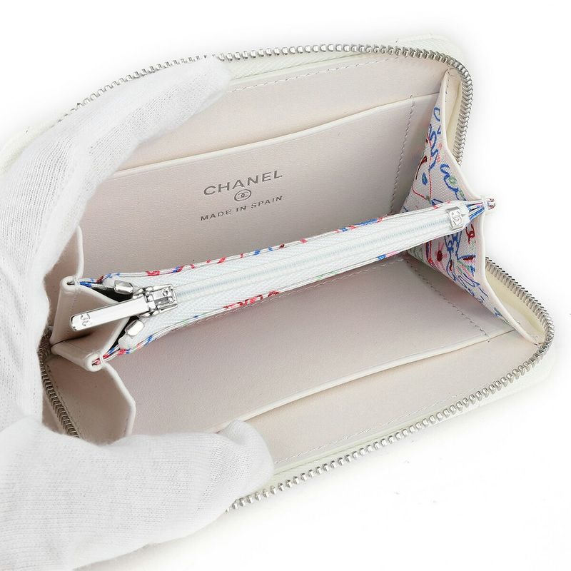 Chanel Coin Case White