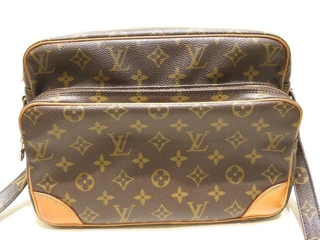 Louis Vuitton Nile Shoulder Bag M45244 Monogram Crossbody Pocket Th0910 Brown
